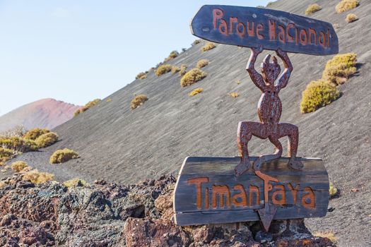 Timanfaya National Park in Lanzarote, Canary Islands, Spain