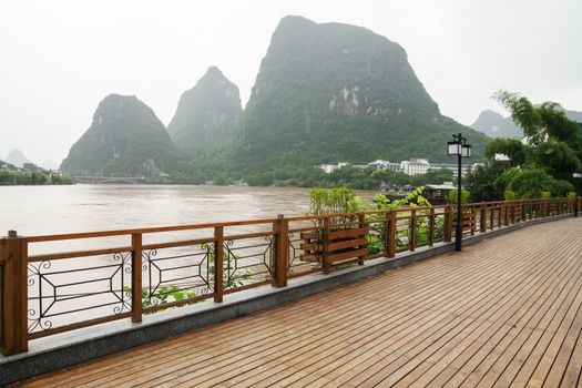 Yangshuo street near Li river