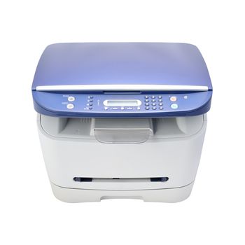 Multifunction printer isolated on white. High quality clipping path included.