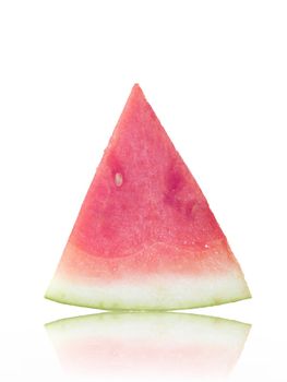 Watermelon slices isolated against a white background