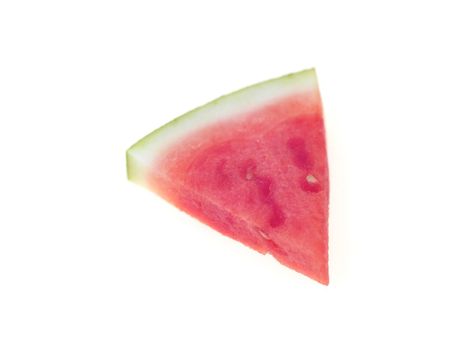 Watermelon slices isolated against a white background