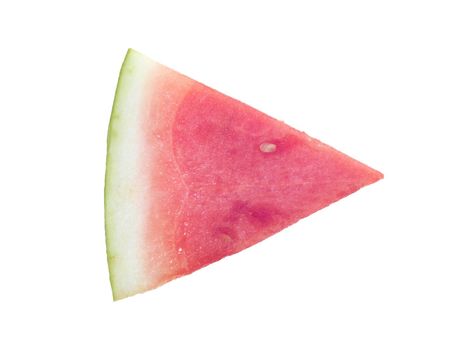 Watermelon slices isolated against a white background