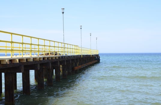 Pier at Baltic Sea During Summer