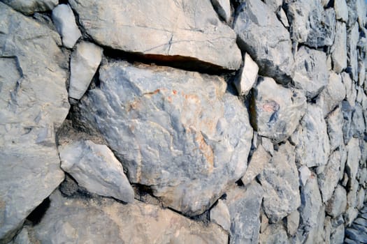 Closeup of stone wall background and texture