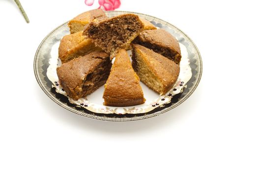 Fresh Baked Marble Cake on Plate