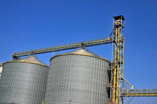 Agricultural Silo - Building Exterior, Storage and drying of grains, wheat, corn, soy, sunflower 