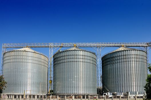 Agricultural Silo - Building Exterior, Storage and drying of grains, wheat, corn, soy, sunflower 