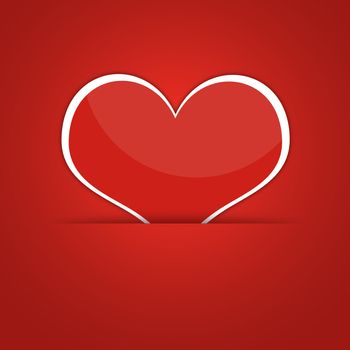 Red heart. Abstract background. The concept of Valentine's Day