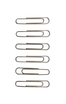 paper clips are isolated on a white background