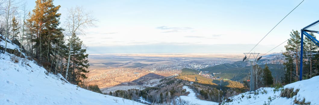 scenic mountain landscape shot at, Belokuriha,  Siberia