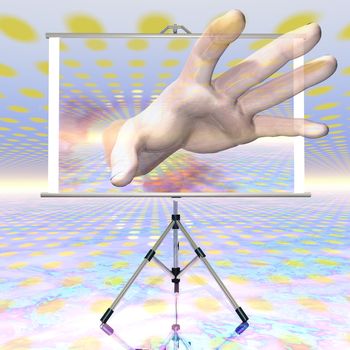 Digital Illustration of a 3D Screen