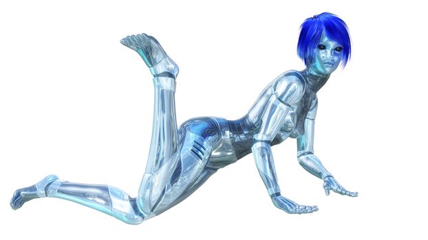 Digital Illustration of a female Cyborg