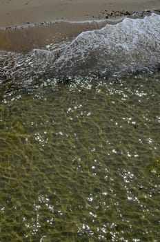 Sunlight Reflection in Green Water.