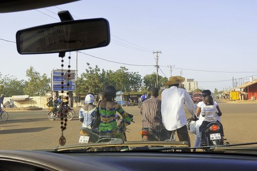 traffic in Ouagadougou is rather chaotic and dangerous as any rule of traffic is respected