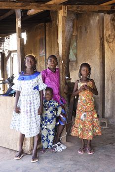 a group of brothers and sisters at home in Ouagadougou