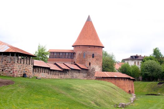 A part of Kaunas castle in the park in Lithuania
