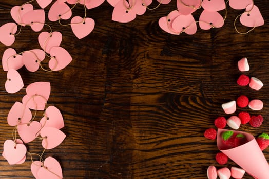 A Valentine still life with  assorted candy