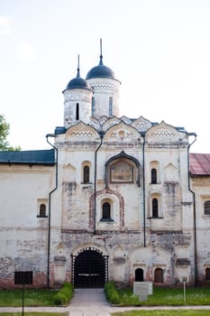 An old white church in Kirillov abbey
