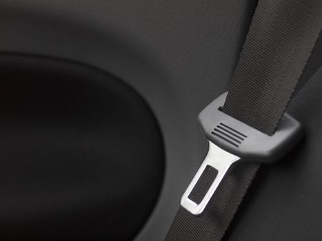 car interior detail with safety  belt