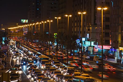 SHARJAH, UAE - NOVEMBER 10: Sharjah - third largest and most populous city in United Arab Emirates, on November 10, 2013.  It is the most industrialized emirate in UAE.