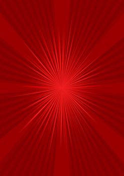 Abstract red bright striped background with sunburst