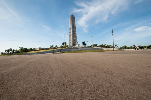 CUBA HAVANA, JAN 1, 2013. memorial monument in the Revolution Square