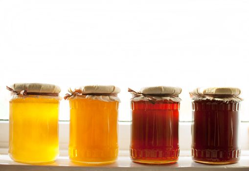 variety of raw organic honey bee products