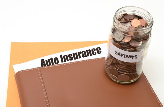 save money on auto or car insurance concept