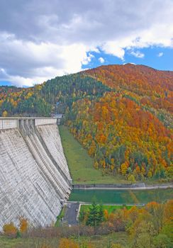 Bicaz dam and beautiful forest near in Romania