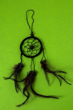 Typical Indian Dreamcatcher on a Colored Background