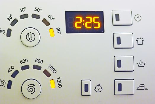 Control panel of a washing machine.