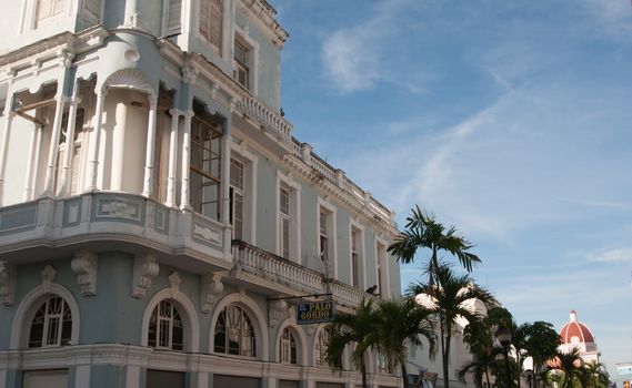 cuba architecture in cien fuegos DECEMBER 30.2012:old part of the city