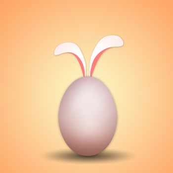 Rabbit in egg for Easter