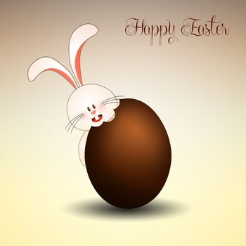 Bunny with chocolate egg