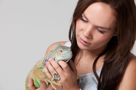 Young adults in a white studio having fun