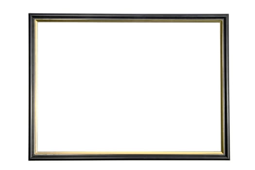 Old frame isolated on white background