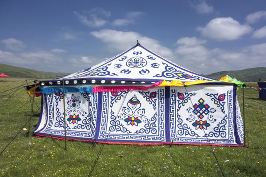 Tibetan tent house in Sichuan,China