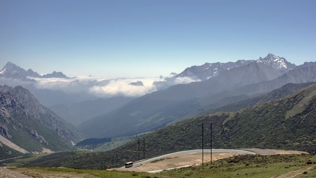 Beautiful mountains landscape of sichuan, China 