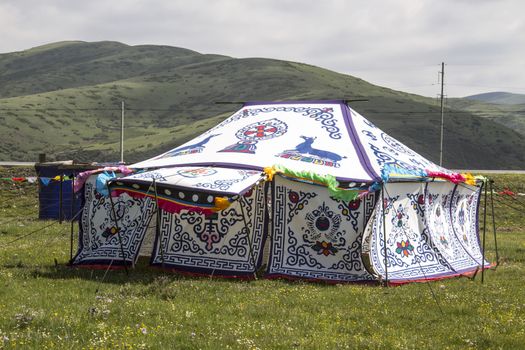 Tibetan Tent house in sichuan, china