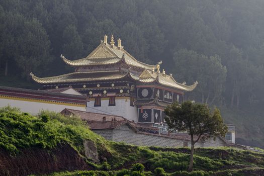 Langmusi temple in sichuan, china