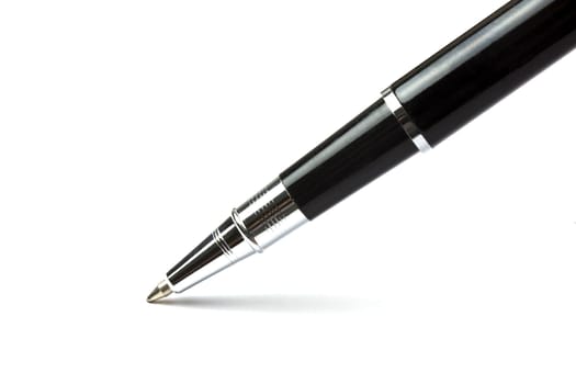 Black Ball Point Pen writing on white background