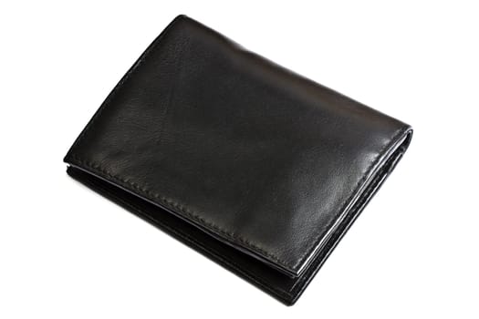 A Black wallet isolated on white background