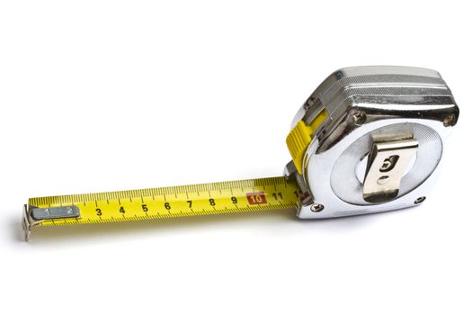 Tape measure isolated on white background 
