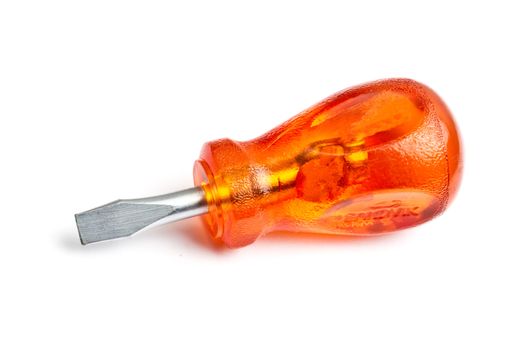 Mini screwdriver isolated on white background 