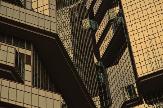 skyscraper windows background in Hong Kong 
