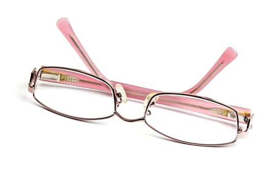 Lady's reading glasses isolated on white background