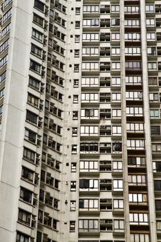 Tall building of apartments in Hong Kong 