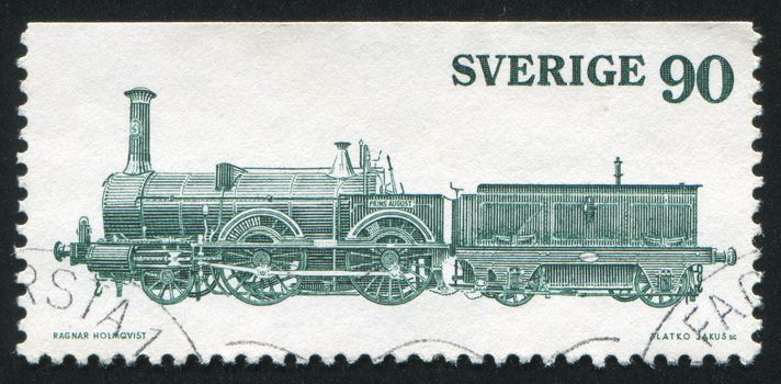 SWEDEN - CIRCA 1975: stamp printed by Sweden, shows locomotive Prins August, circa 1975