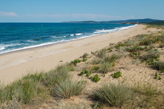 The Black sea shore South of Sozopol Bulgaria