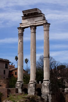 Old roman ruins in Roma
